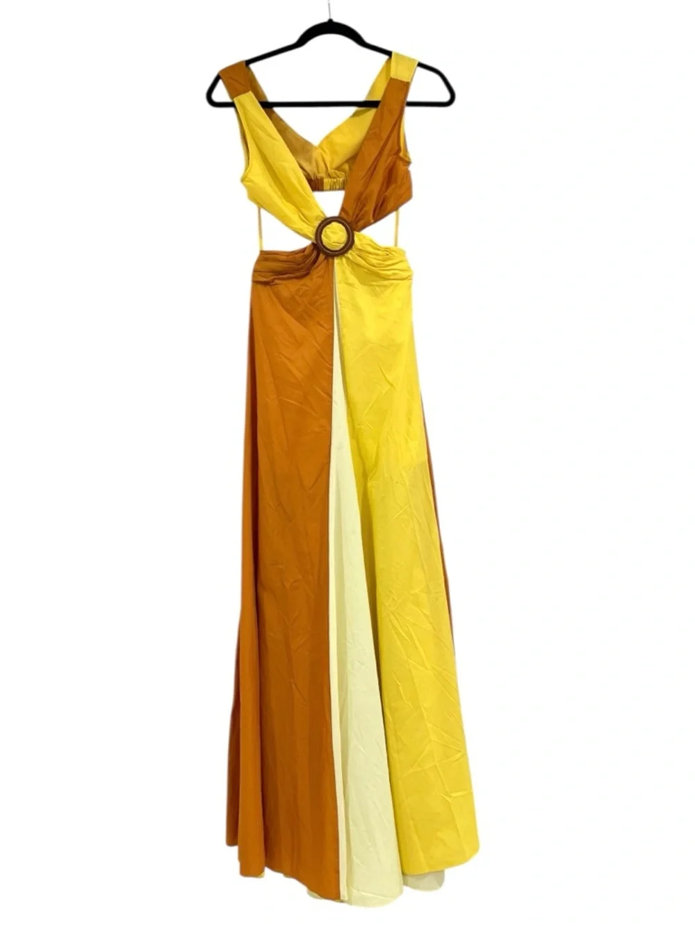 NWT NEW STAUD Passage Colorblock Maxi Dress Sun Bleached Wallflower Ring Cutout - Picture 3 of 9